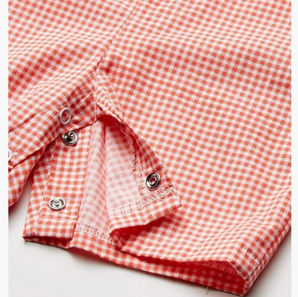 Minki Munki Gingham Overalls Infant Size 6-9 Months NEW - Picture 5 of 7